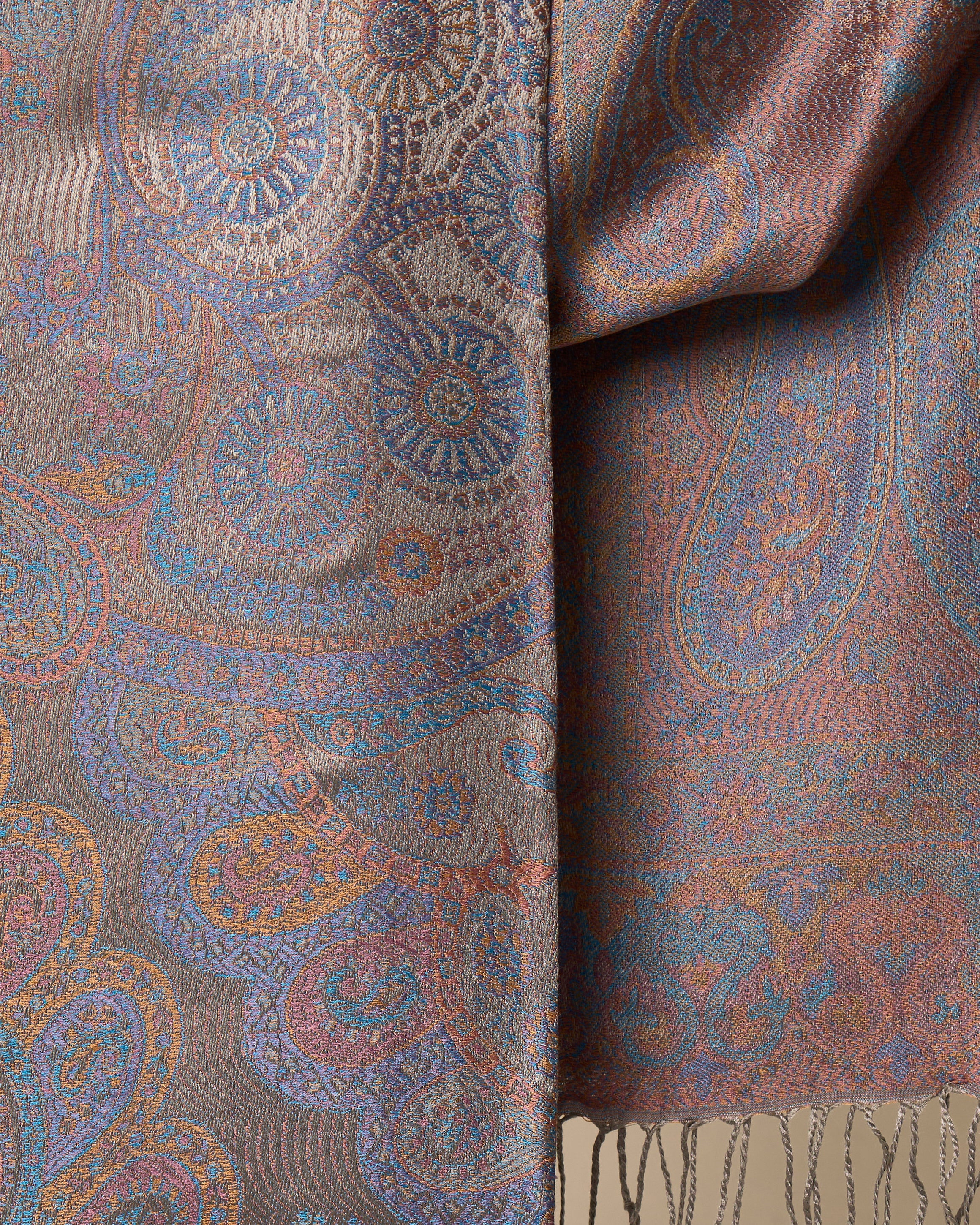 Moonlight Paisley Silk Jacquard Shawl