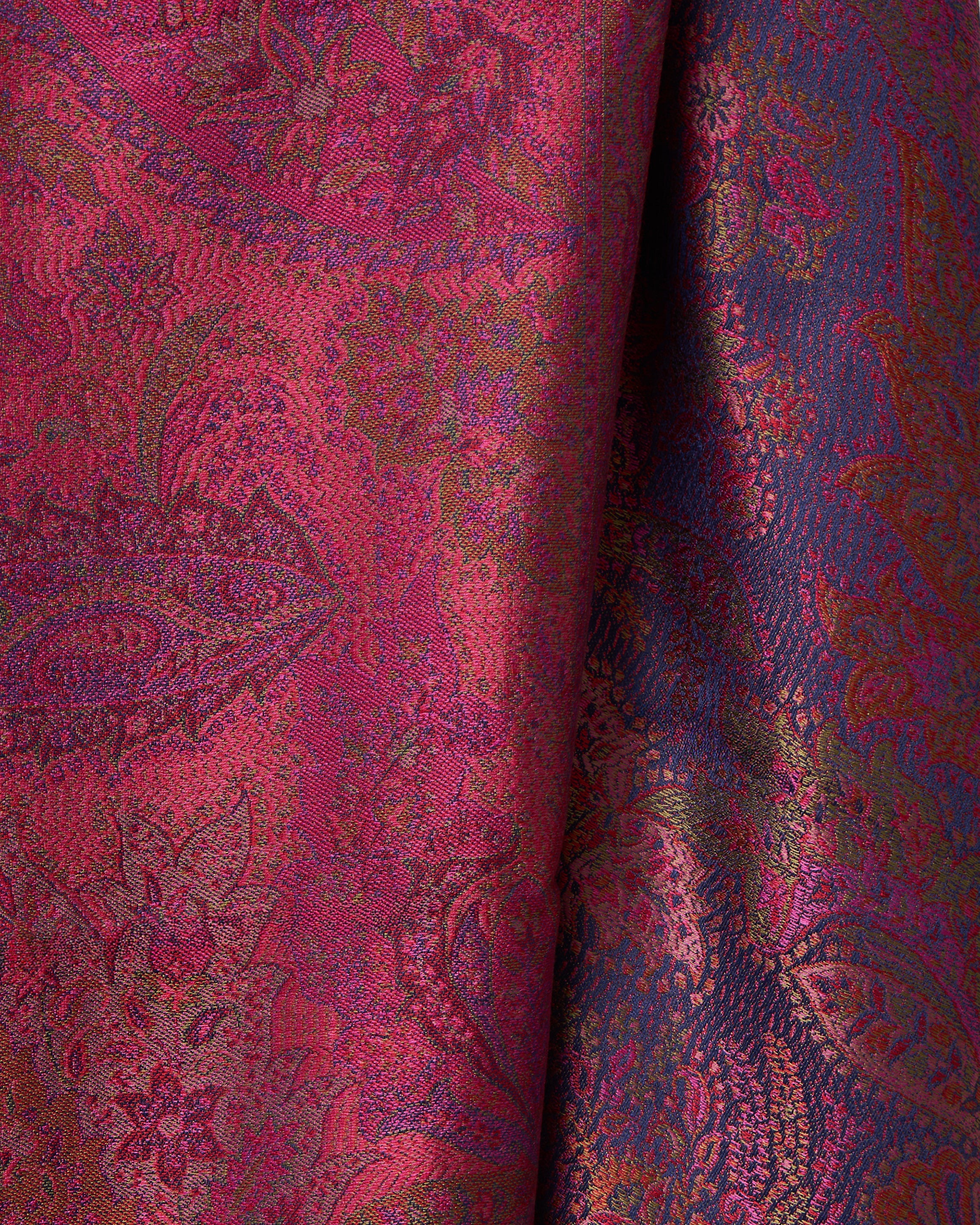 Amethyst Bloom Silk Jacquard Shawl