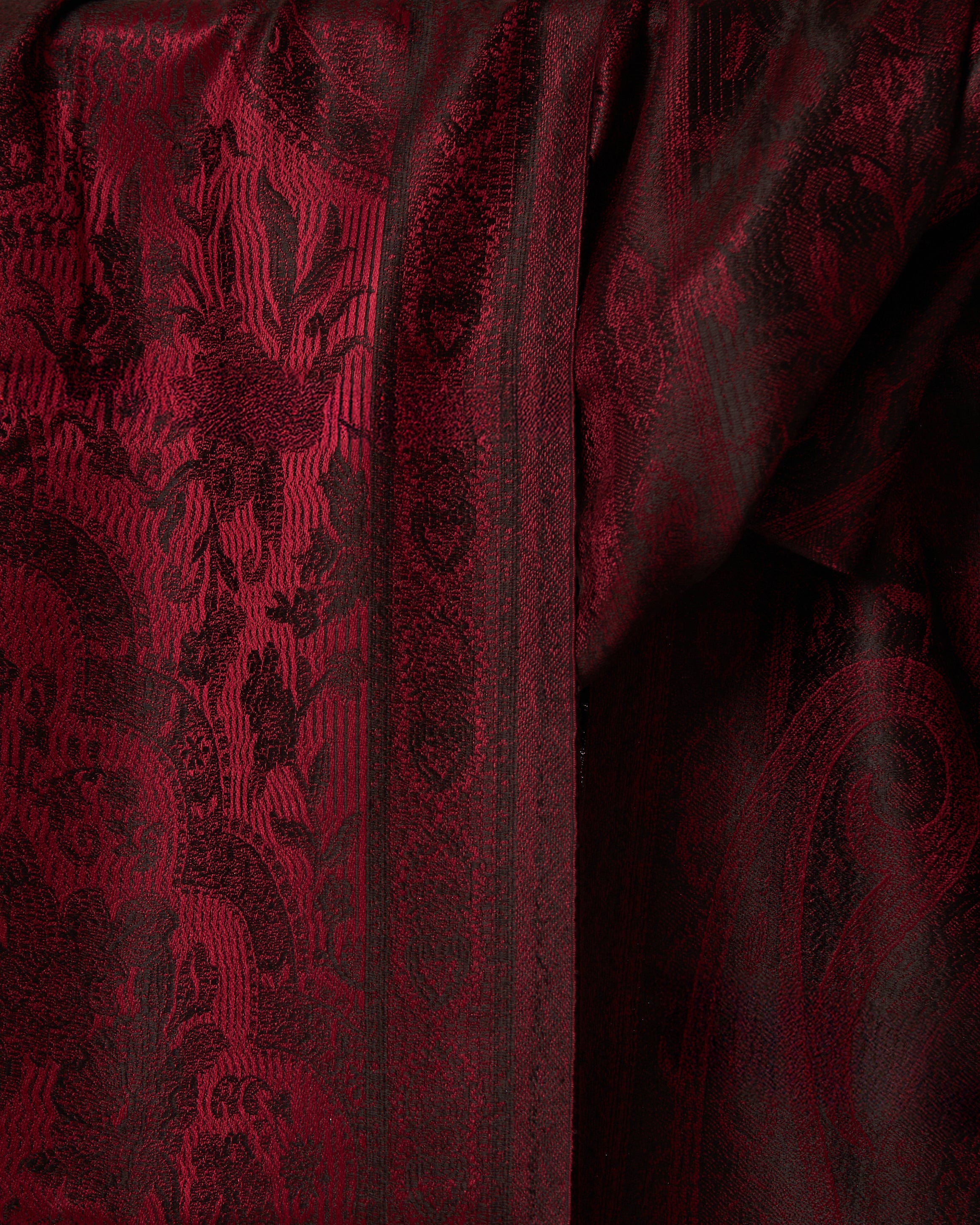 Velvet Camellia Silk Jacquard Shawl