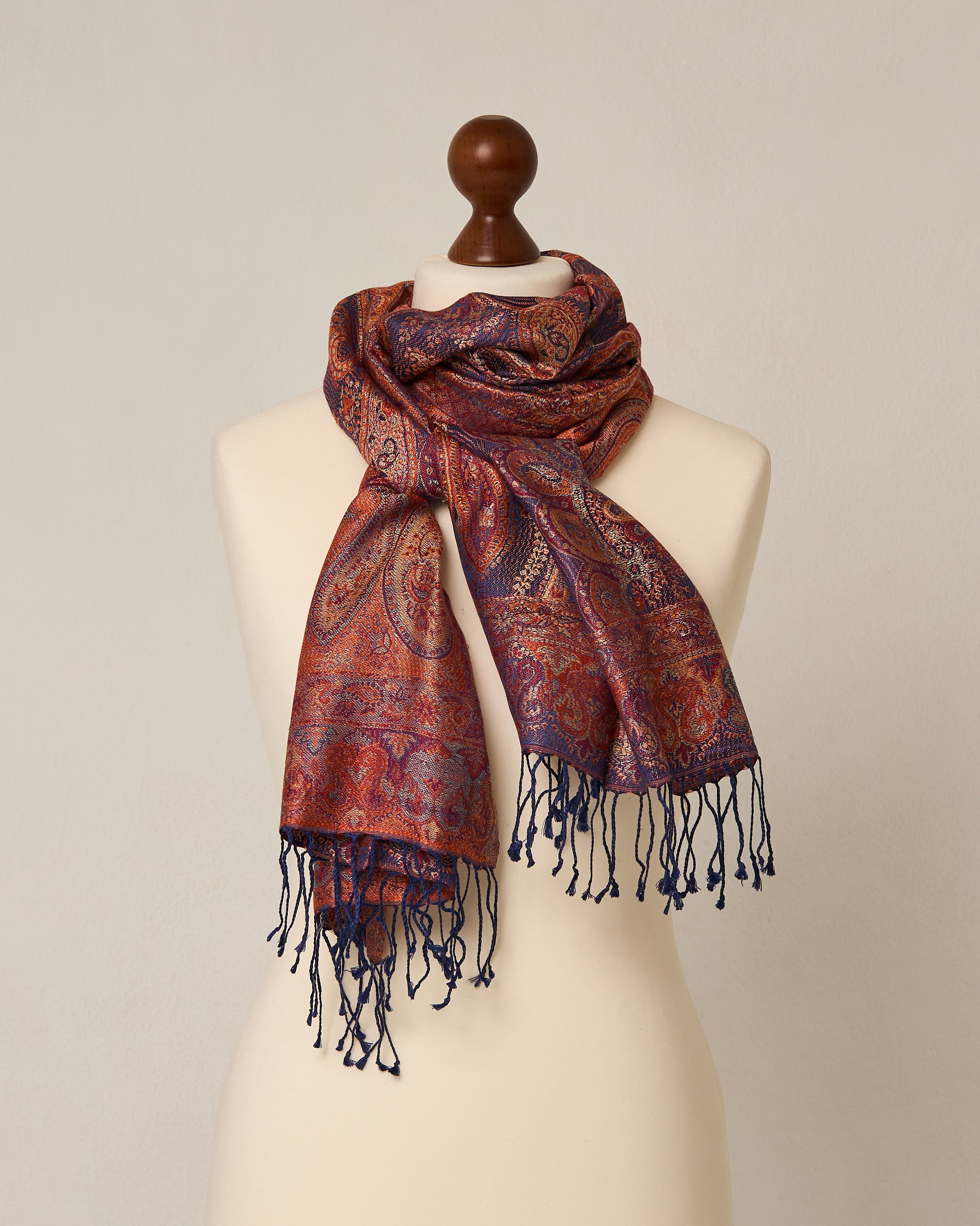 Amber Palace Silk Jacquard Shawl