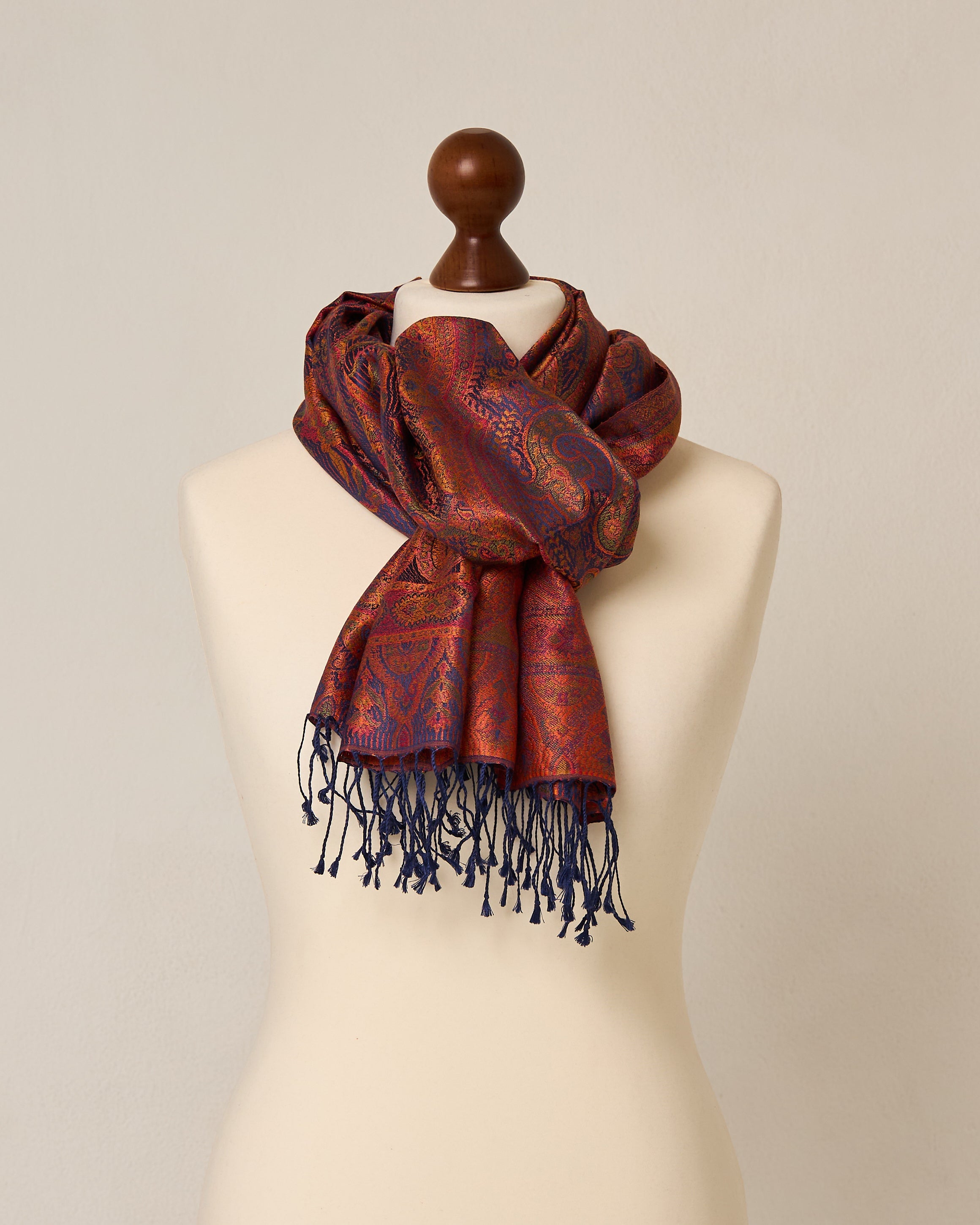 Autumn Majesty Silk Jacquard Shawl