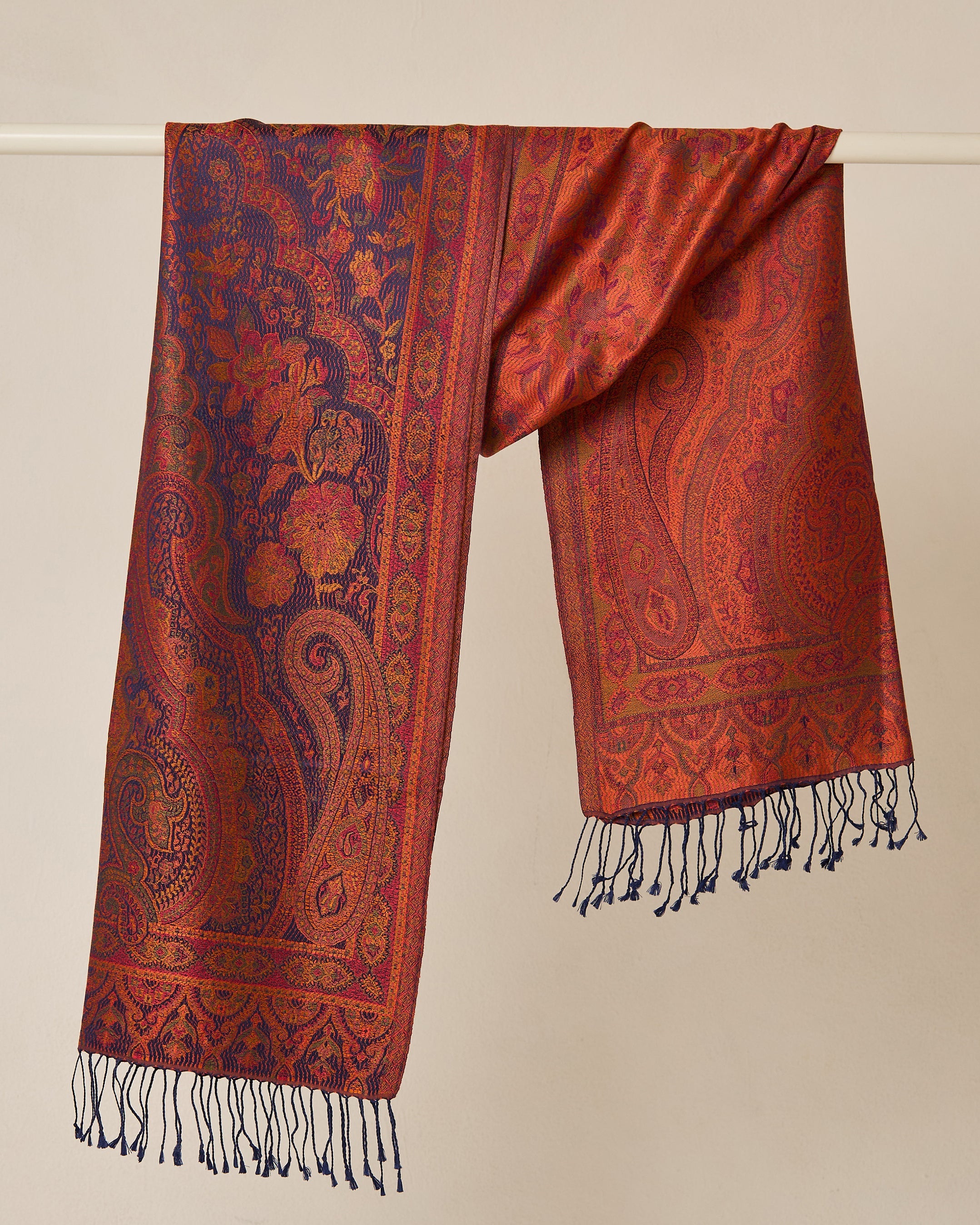Autumn Majesty Silk Jacquard Shawl