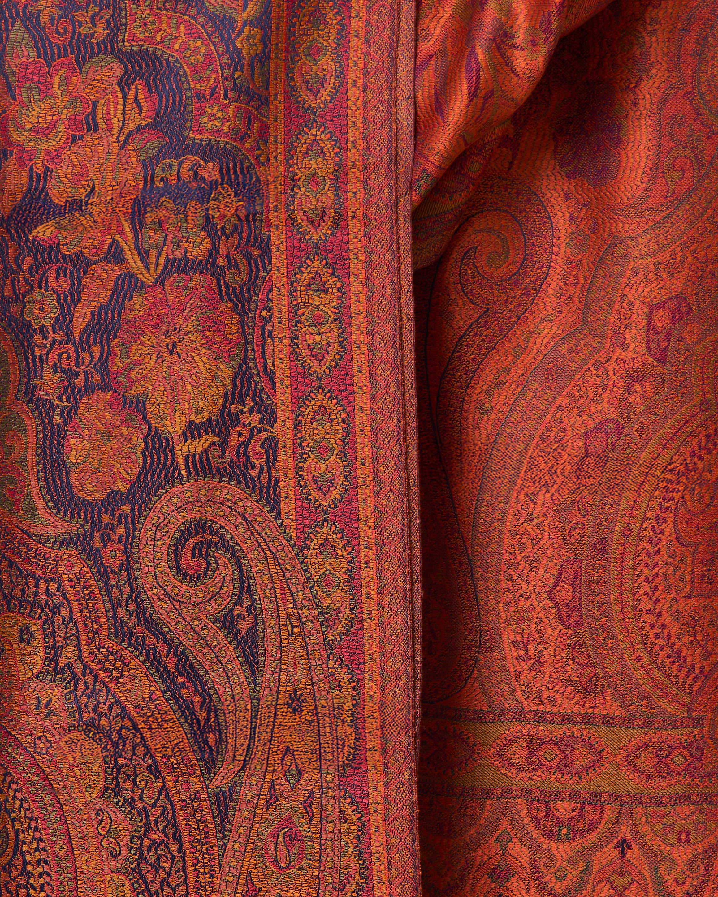 Autumn Majesty Silk Jacquard Shawl