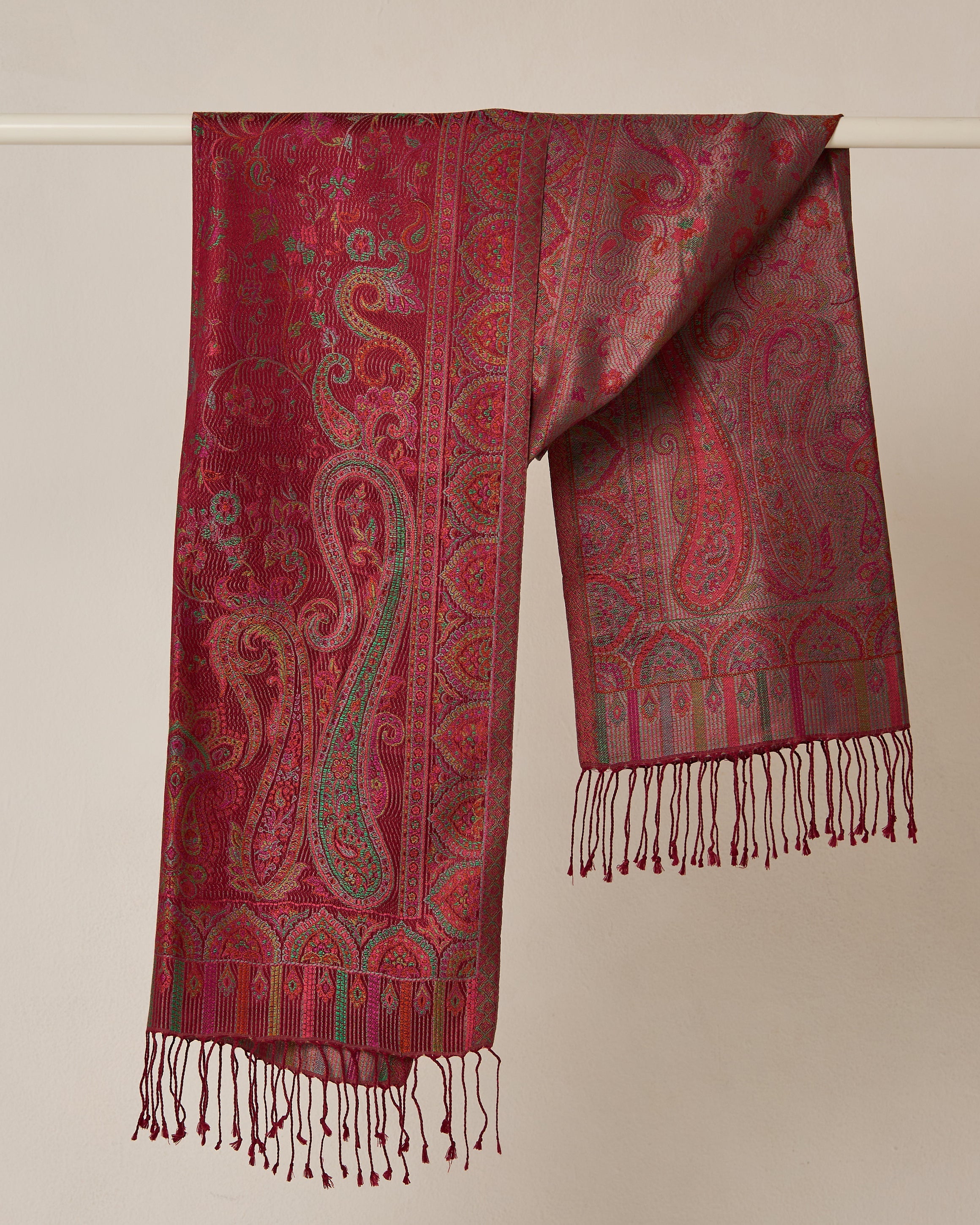 Rose Garden Silk Jacquard Shawl