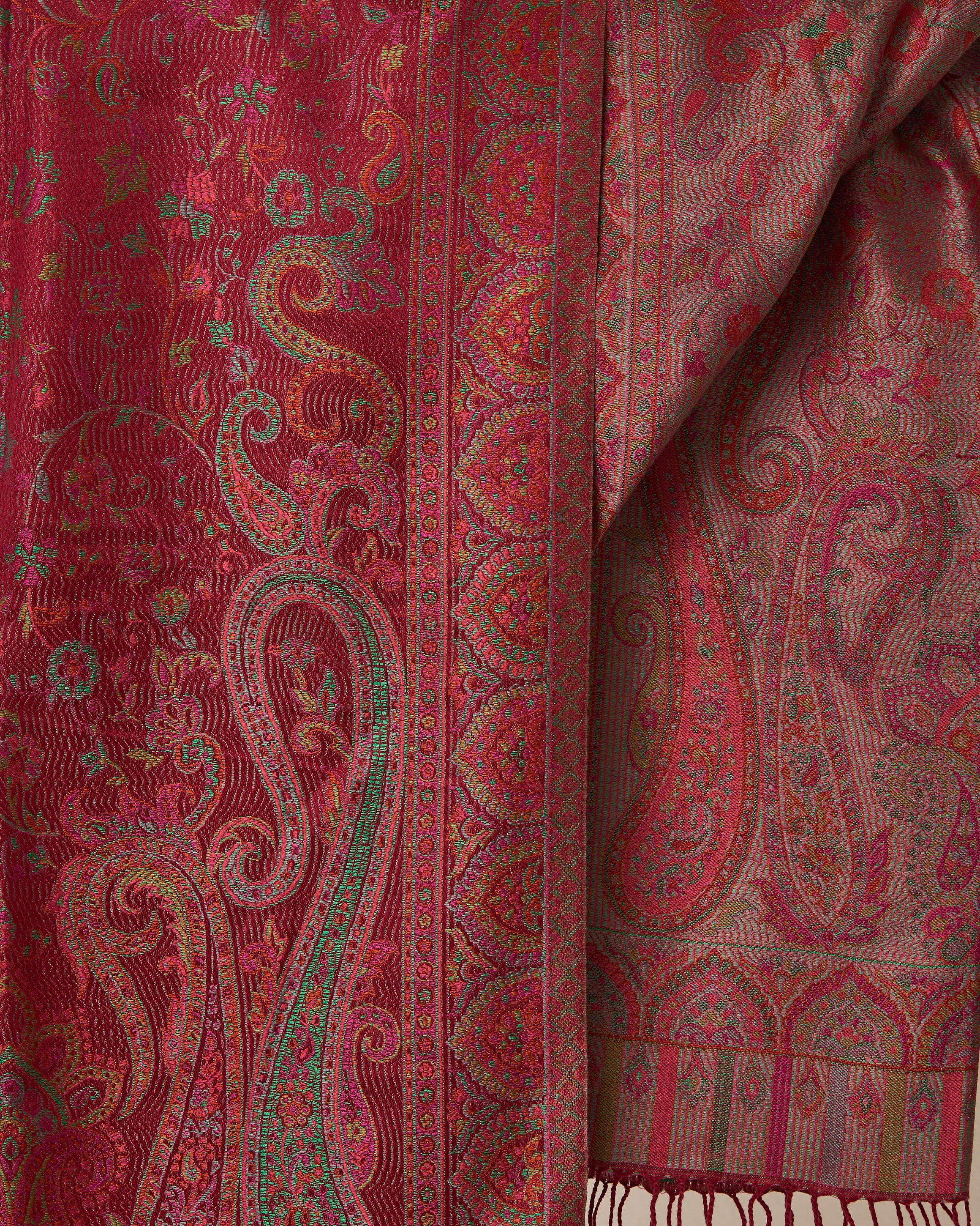Rose Garden Silk Jacquard Shawl