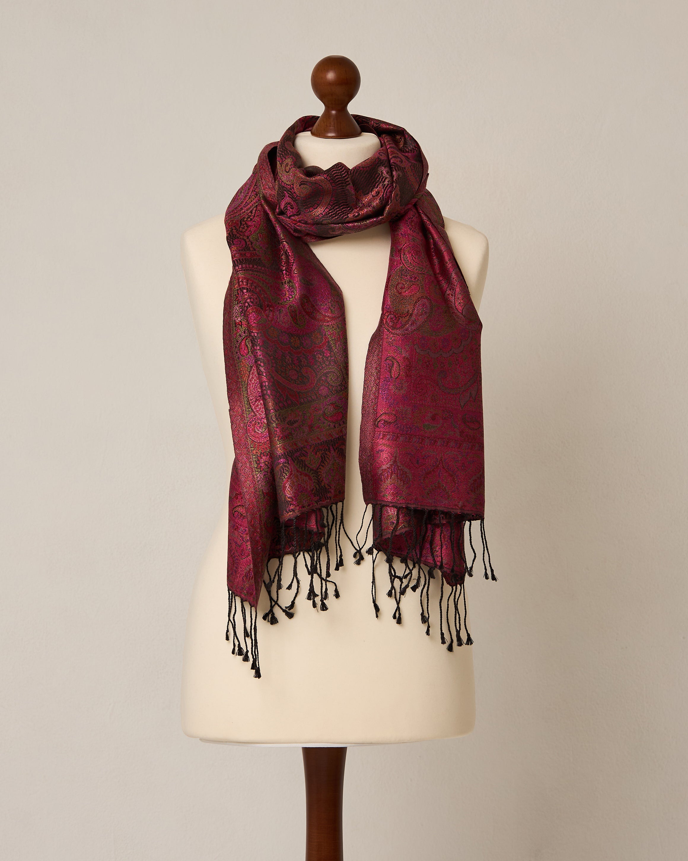 Imperial Orchid Silk Jacquard Shawl