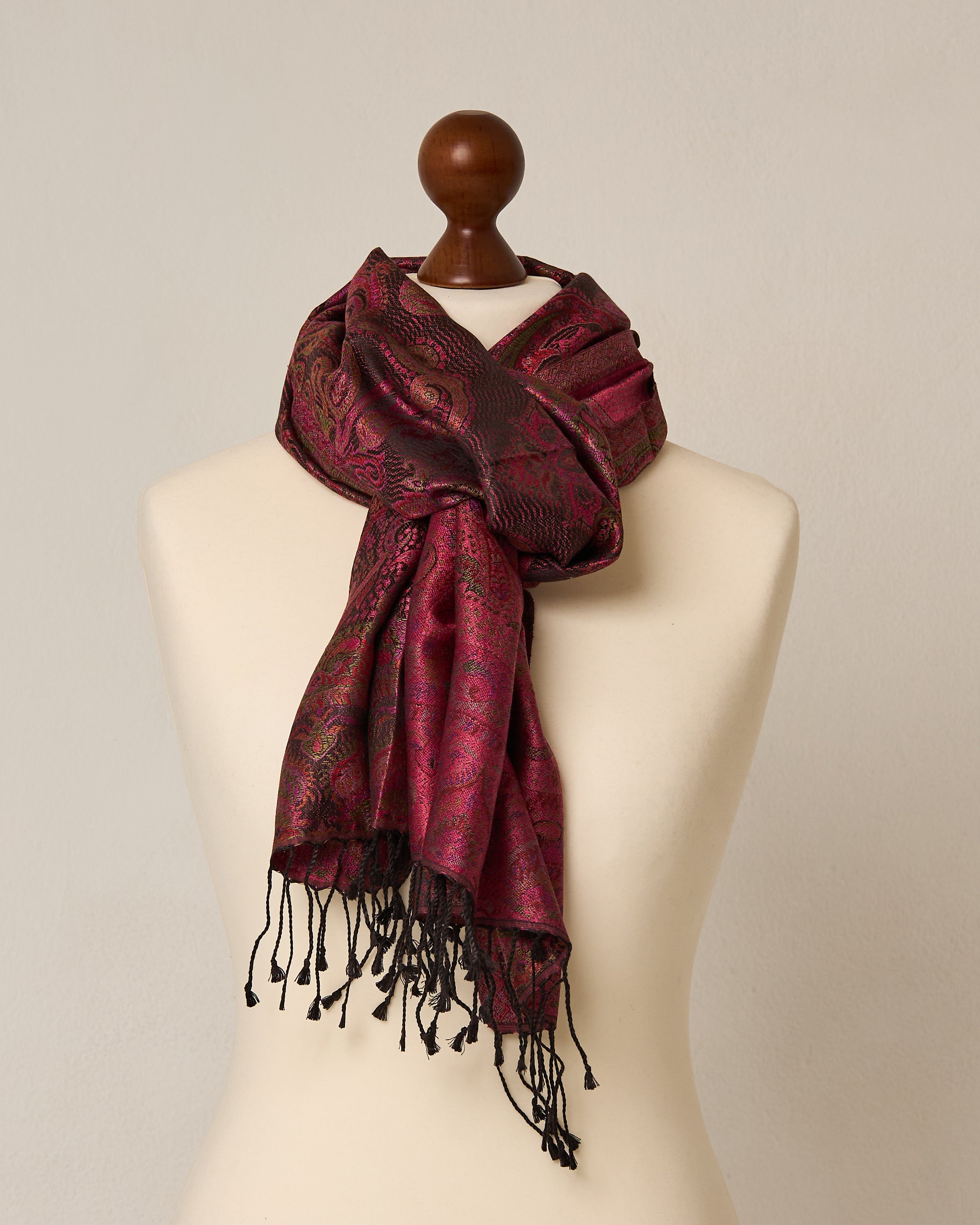 Imperial Orchid Silk Jacquard Shawl