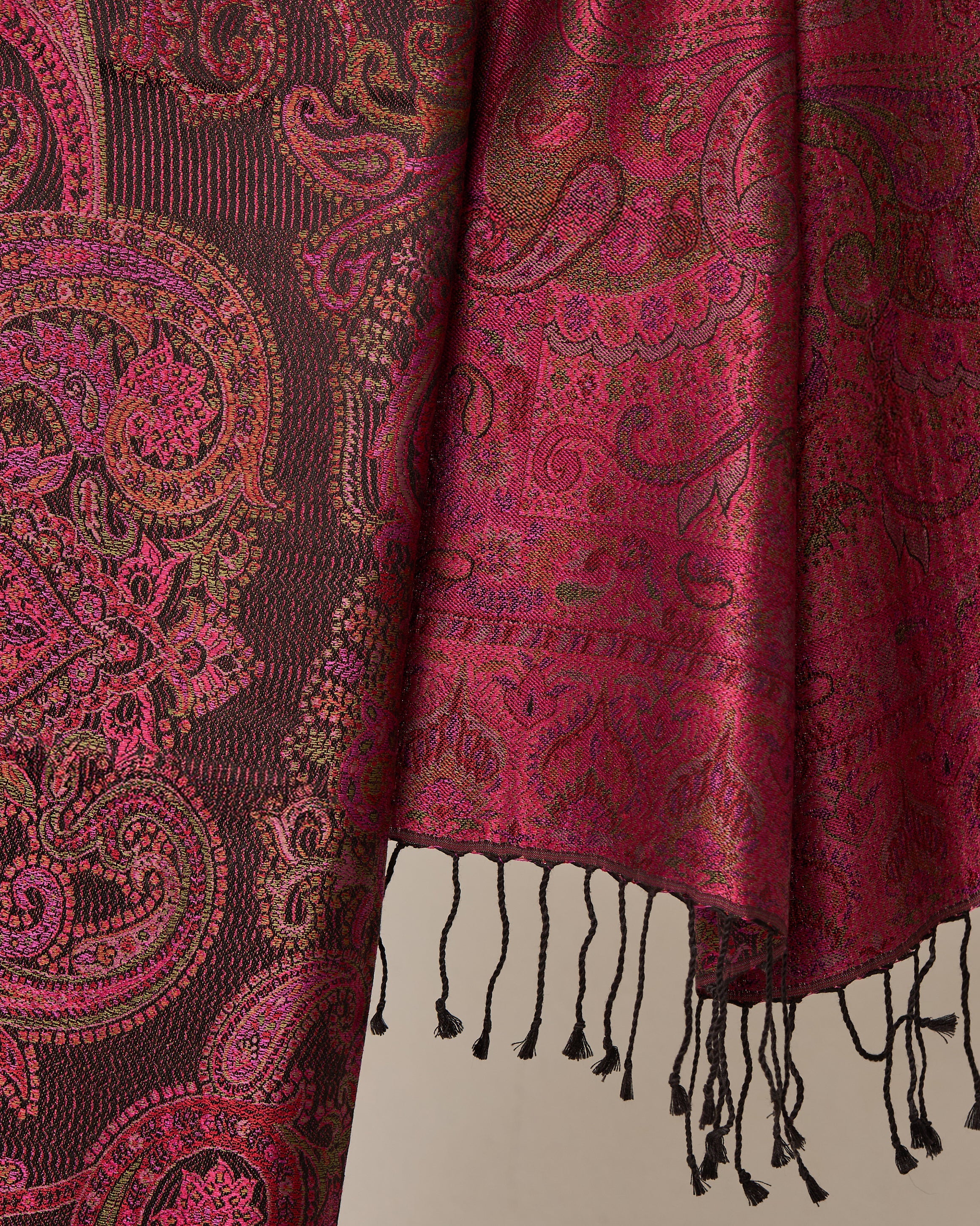 Imperial Orchid Silk Jacquard Shawl