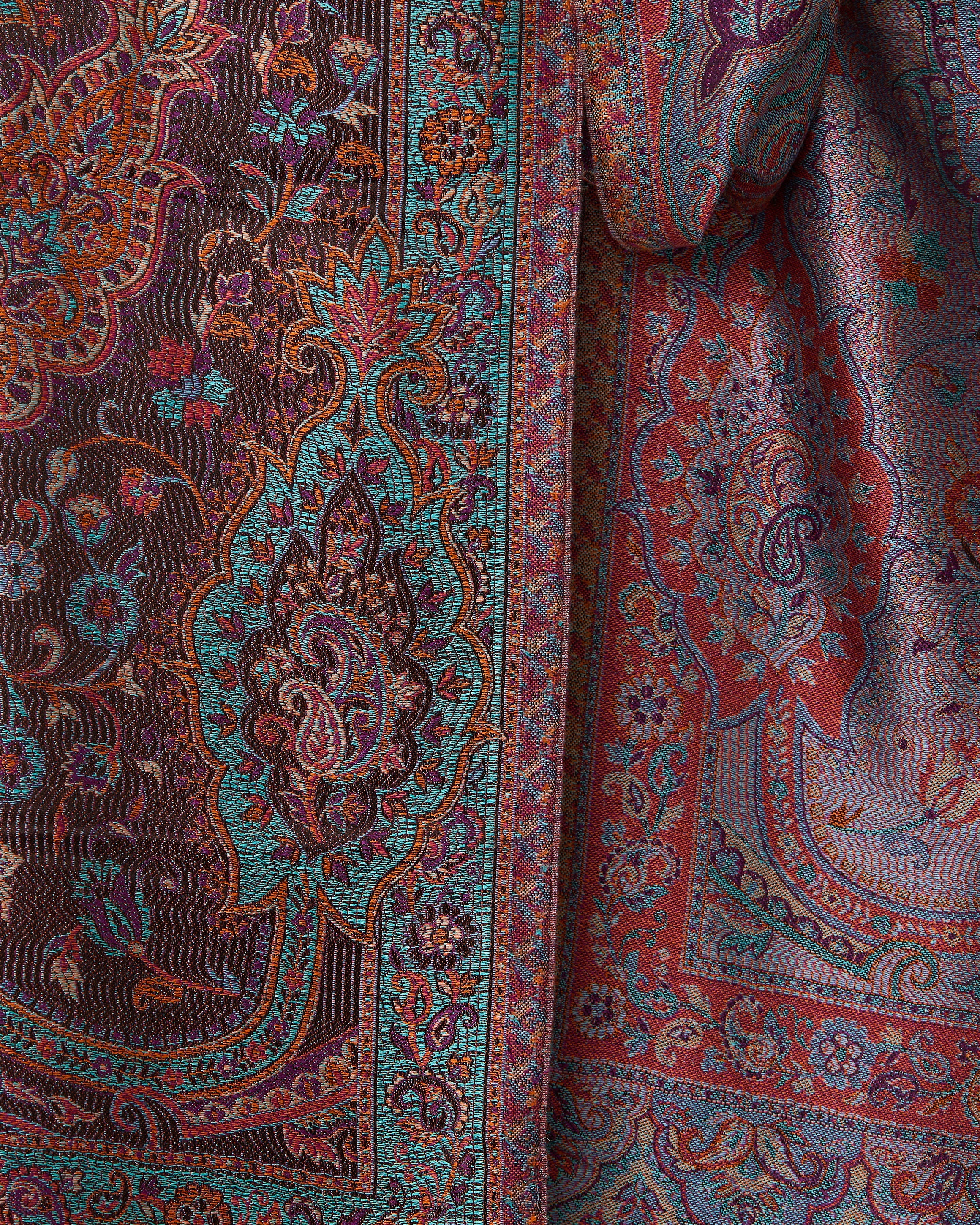 Celestial Opal Silk Jacquard Shawl